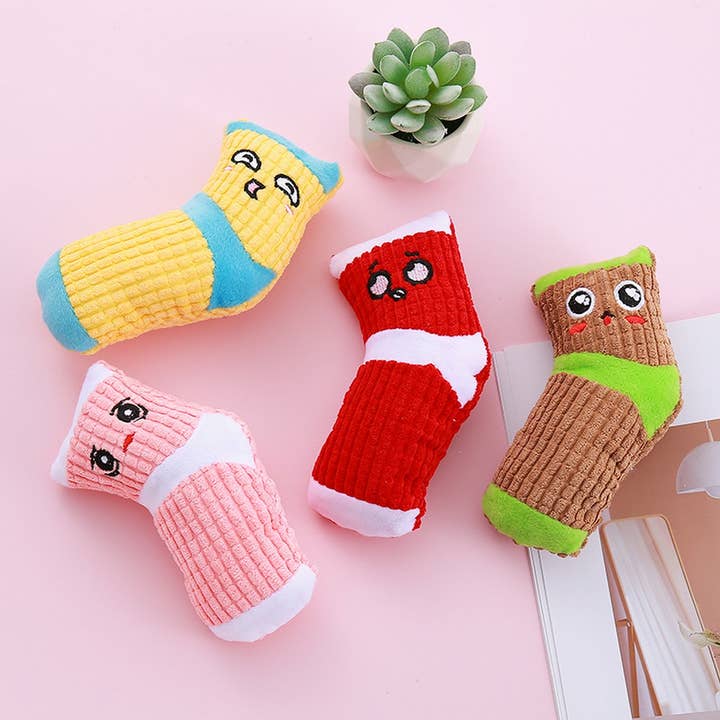 Toby Supply - Wholesale Pet Plush Toy - Dog - Plush Socks Chew Toy, Fun for Dogs, PP Cotton_CWMM5464