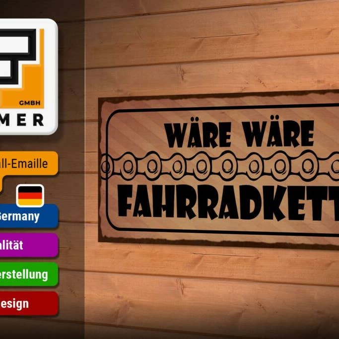 Femer - Wholesale Sign - Wooden sign saying 27x10 cm would be bicycle chain wooden decorative sign wooden sign2