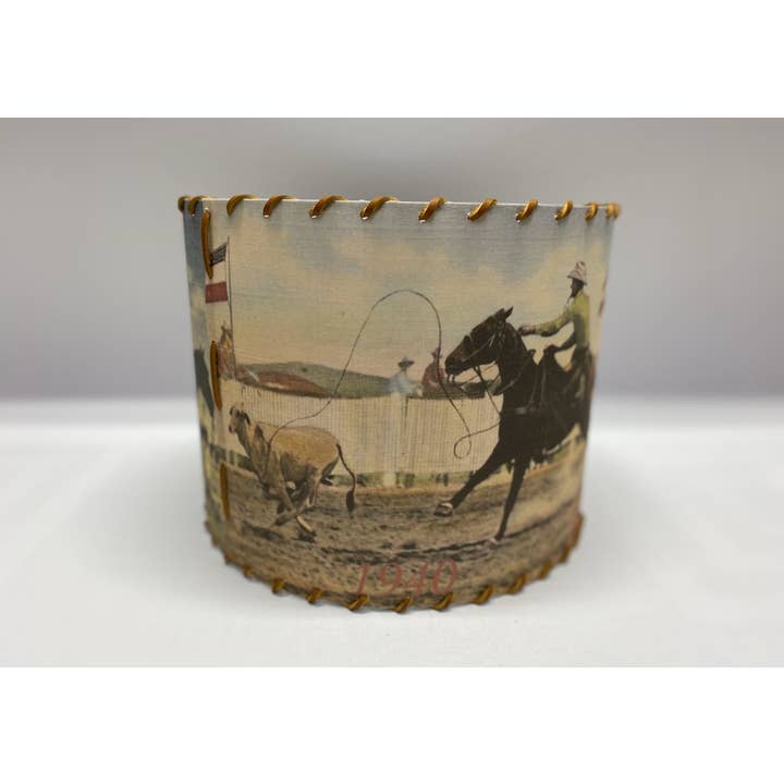 Red Dirt Ranch Clothing Company - Wholesale Lamp Shade - Lampshade Let's Rope Calf Roper 8-inch Small