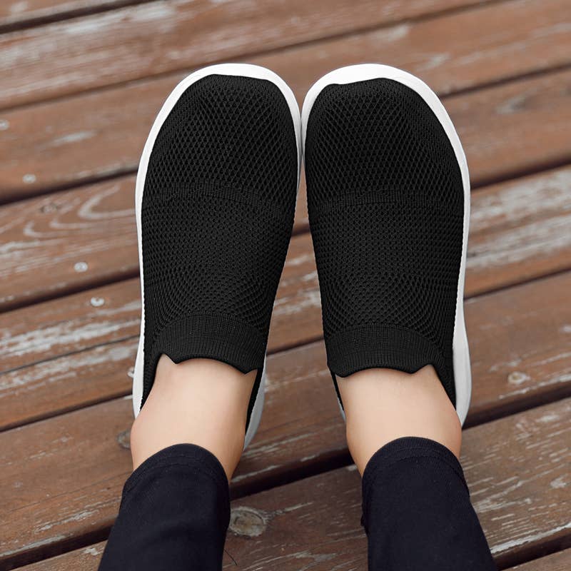 Calseosvic - Venta al por mayor Zapatillas deportivas sin cordones - Mujer - Zapatos de calcetín de punto Zapatillas ligeras sin cordones Zapatos deportivos9