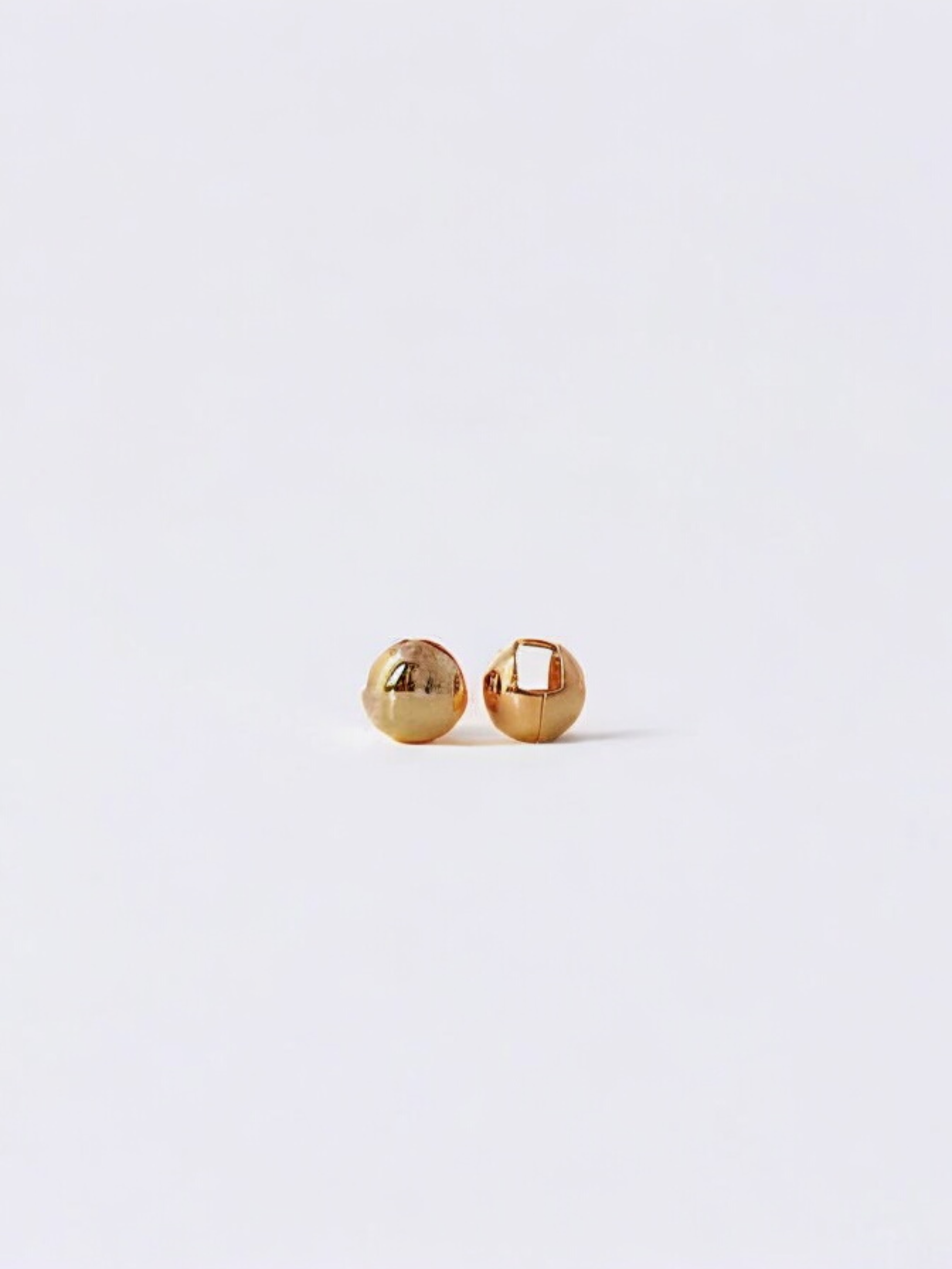 MOND HAUS - Wholesale Huggie Earrings - Anita Earrings | Puff Sphere Ball Snap Closure Huggie Hoop10