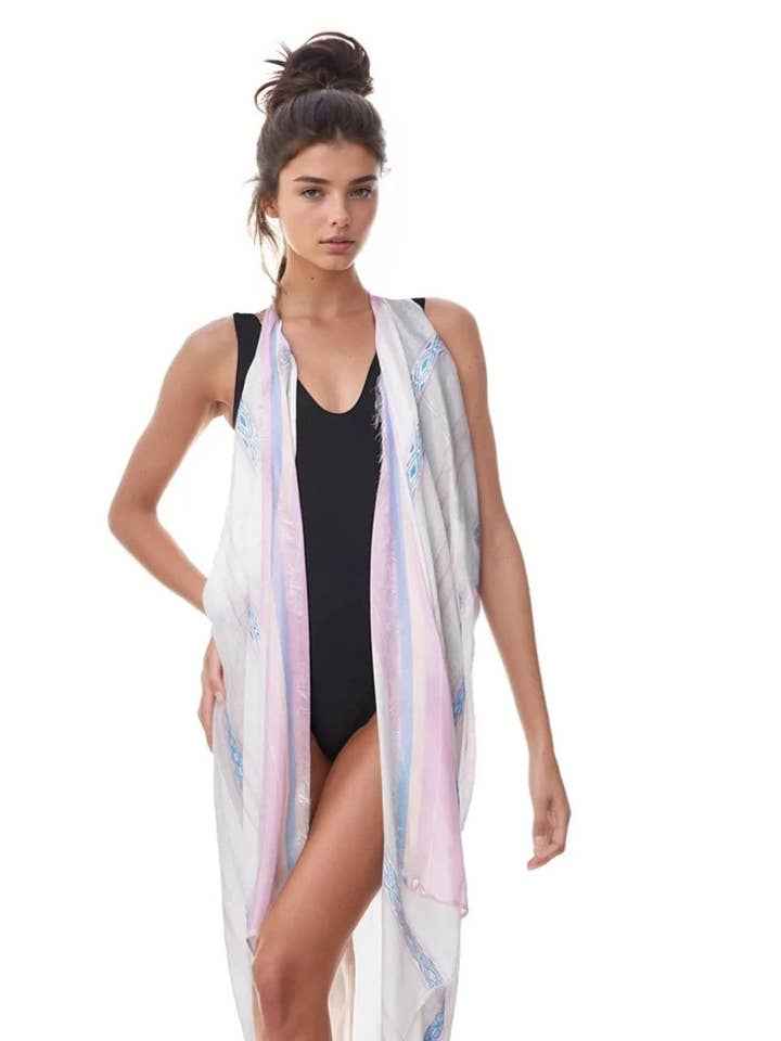 Frühlingsleinen Jacquard Mehrzweck Freigeist Weste für den Großhandel von Pool to Party