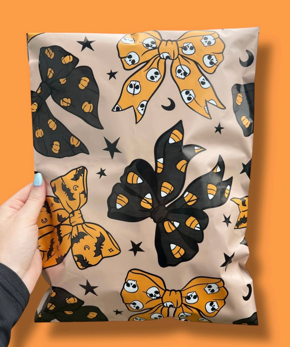 Trendy Chick Mailers - Wholesale Envelopes - 10x13 Halloween Bows Poly Mailer