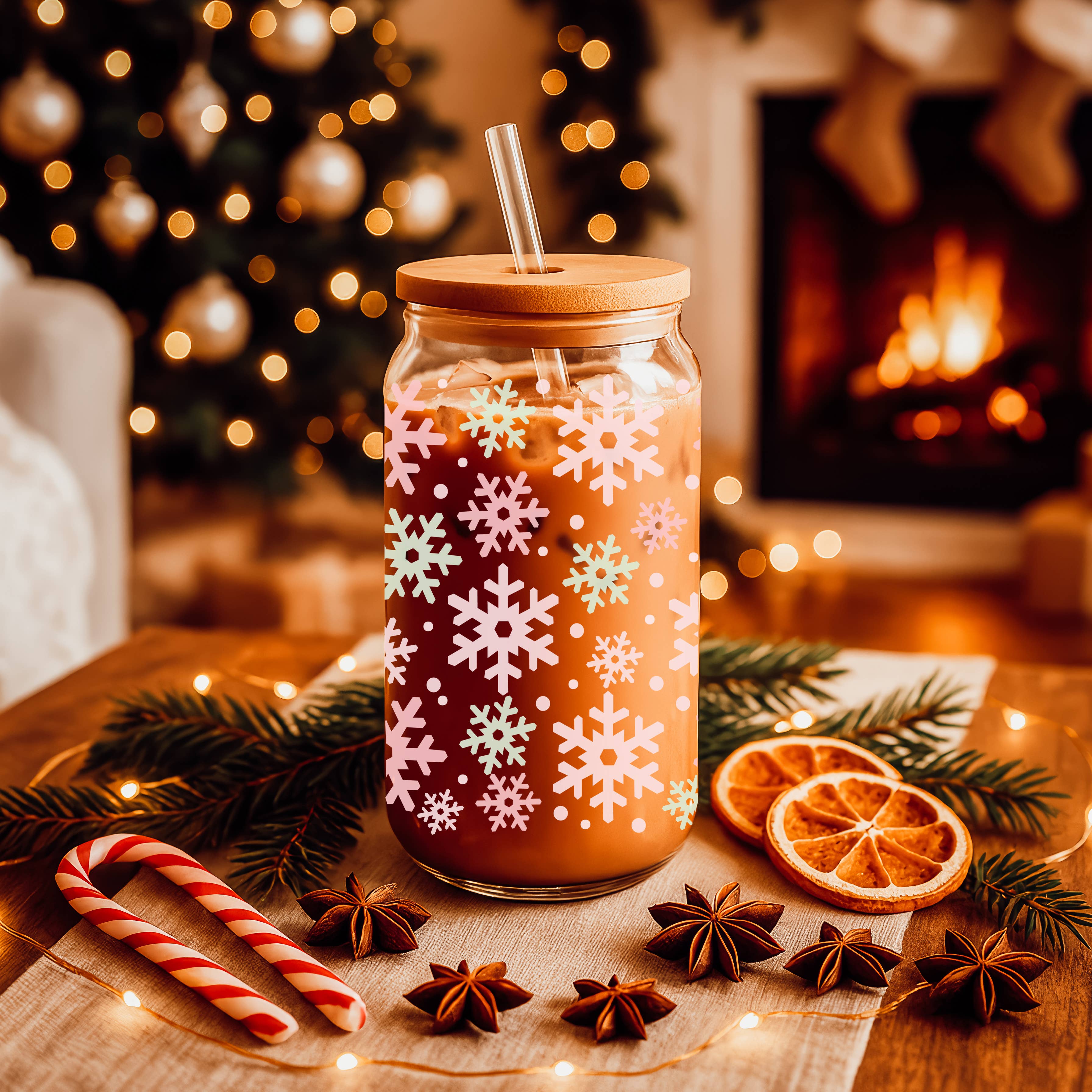 Gia Roma - Vente Gourde/bouteille isotherme - Verres en verre et cadeaux de cuisine de Noël Candy Cane98