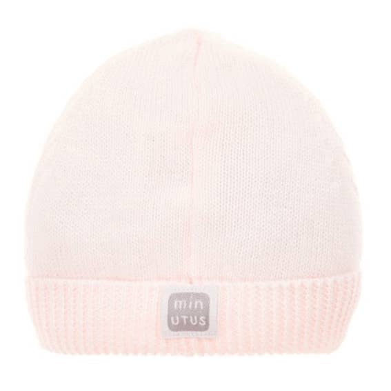 Bonnet bébé en tricot rose 100 % coton pour la vente par Minutus