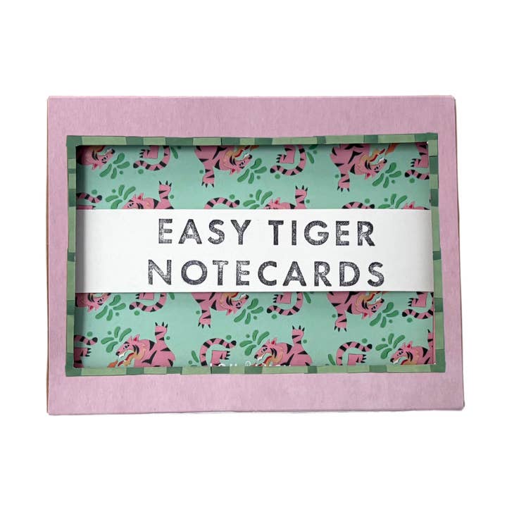 Easy Tiger Notecards Set of 6 for wholesale by LOU & LUCY PAPER GOODS