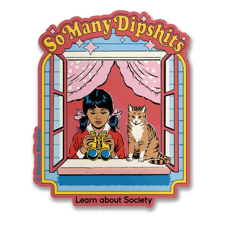 Steven Rhodes - Adesivo Tantos Dipshits por atacado de Hybris Production AB