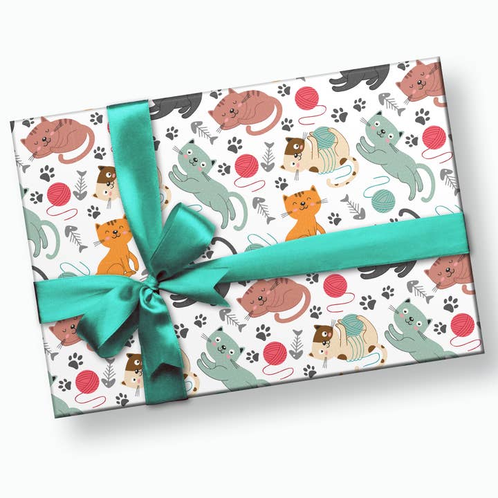 Kitten Wrapping Paper for wholesale by Stesha Party