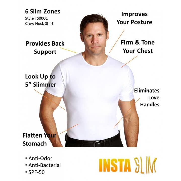 InstantFigure - Wholesale Shirt - Men's - Insta Slim I.S.Pro USA Compression Crew Neck Shirt TS0001