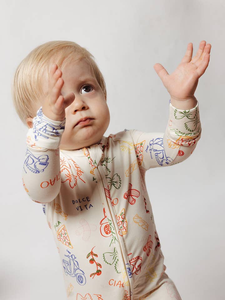 Amore Bamboo Zip-pyjamas för wholesale av Lil Krew & Co