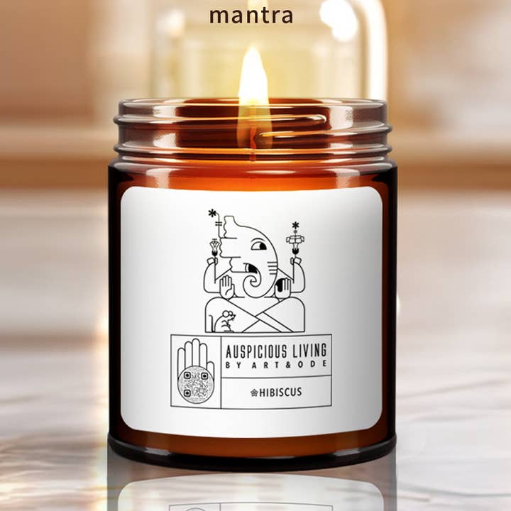 Mantra Blessing Candle for New Home Housewarming Gift Idea for wholesale by Art&Ode