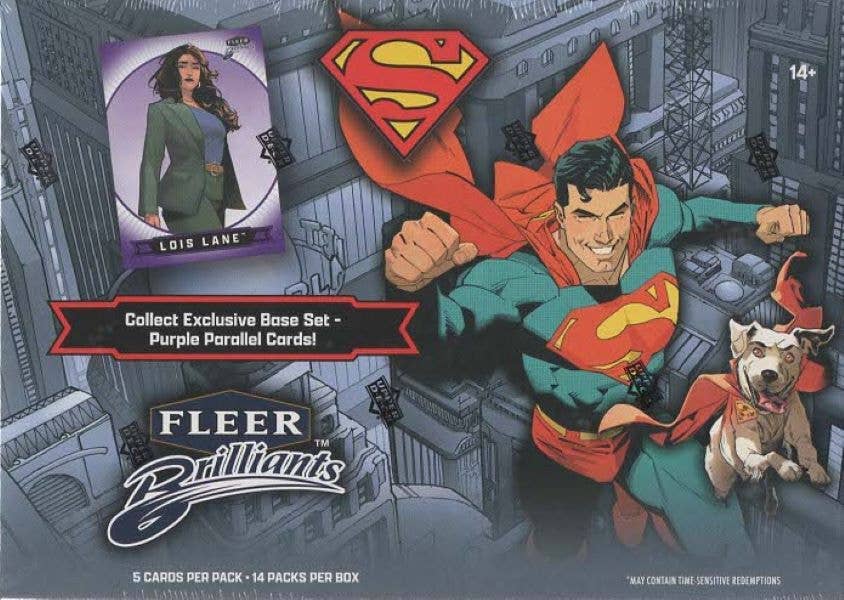 Wildwood Enterprises LLC - Wholesale Playing Cards - 2025 Upper Deck Fleer Brilliants Superman 70ct. Mega Box1