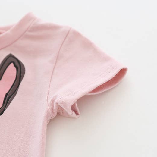 CHANG EN LLC - Wholesale Screen Printed T-Shirt - Kids - Cute Dog Print Girl's Top8