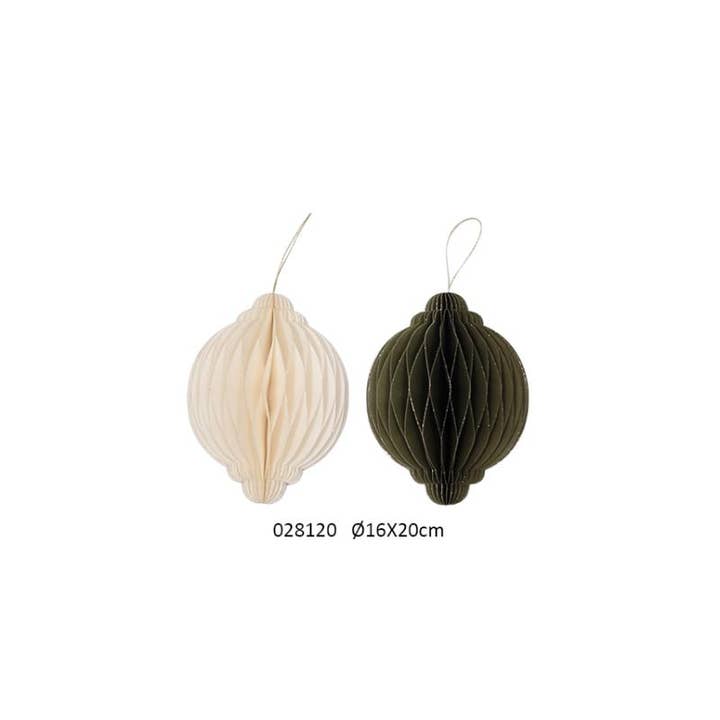 Faye - Wholesale Ornament - 'Meribel' Hanging Paper Ball Ø16X20 cm