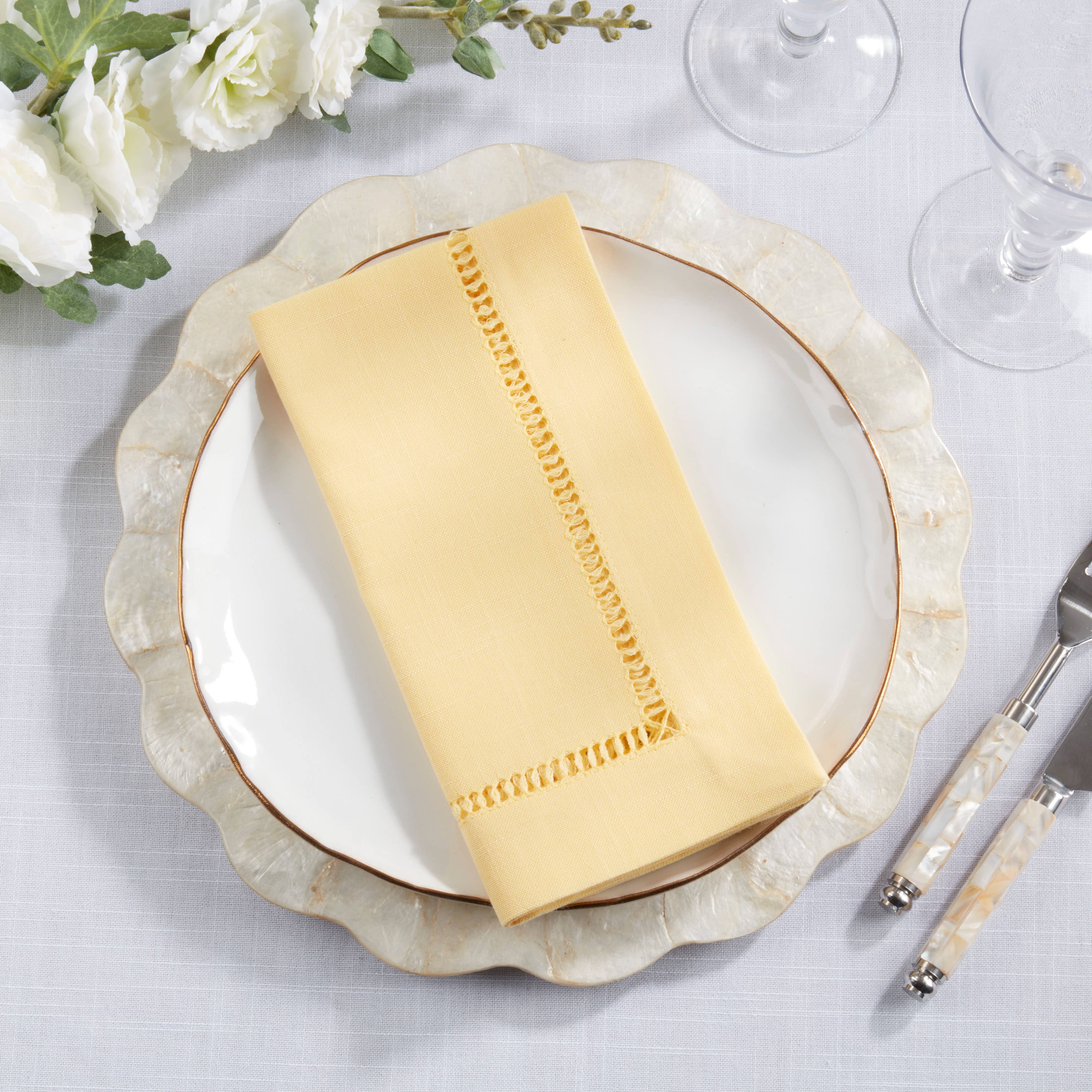 Saro Lifestyle - Wholesale Dinner & Cloth Napkin - Toscana Hemstitched Napkin9