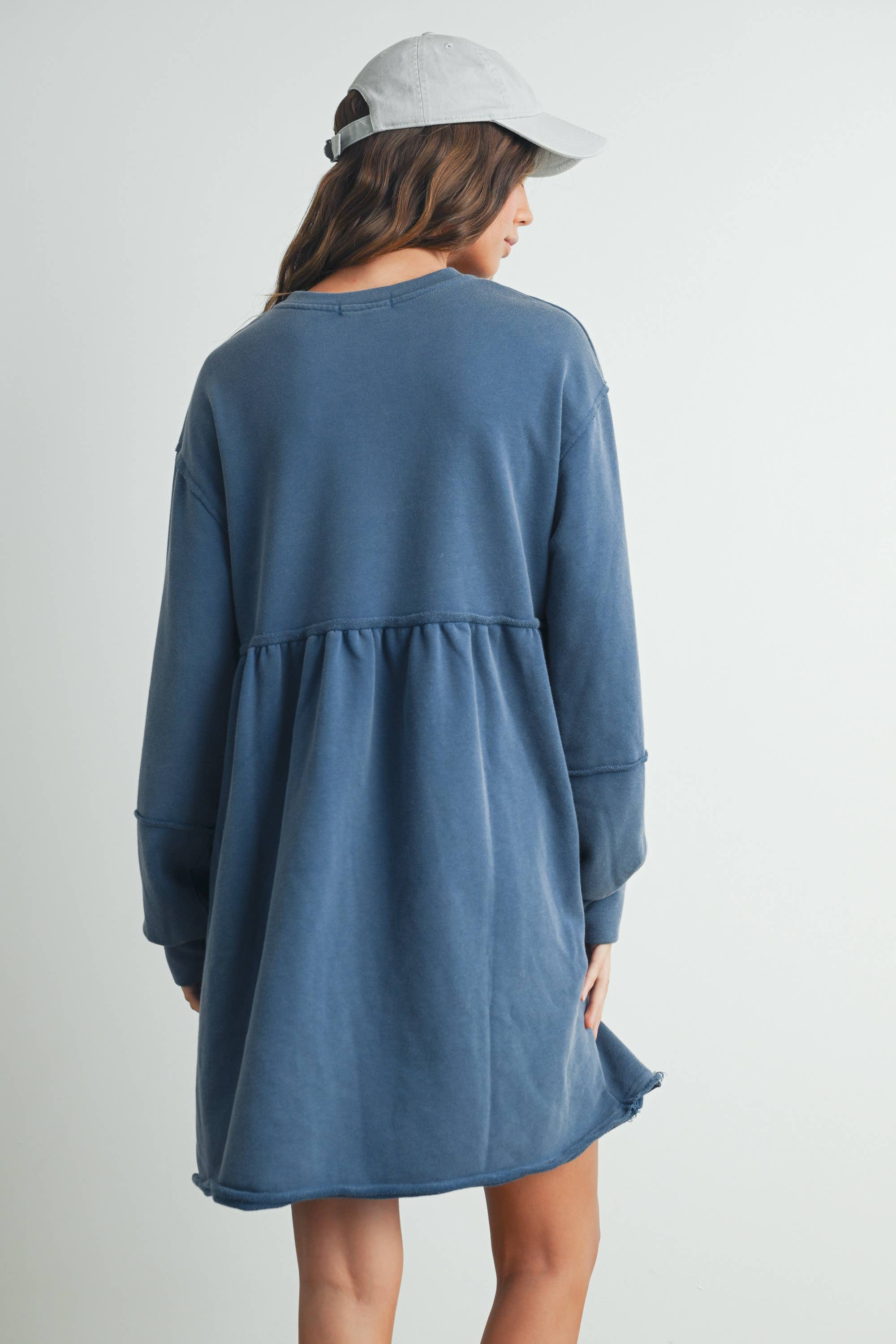 BUTTERMELON – wholesale Dress – Women's – Fall Full Sleeve Winter Mini Dress - BMD750717