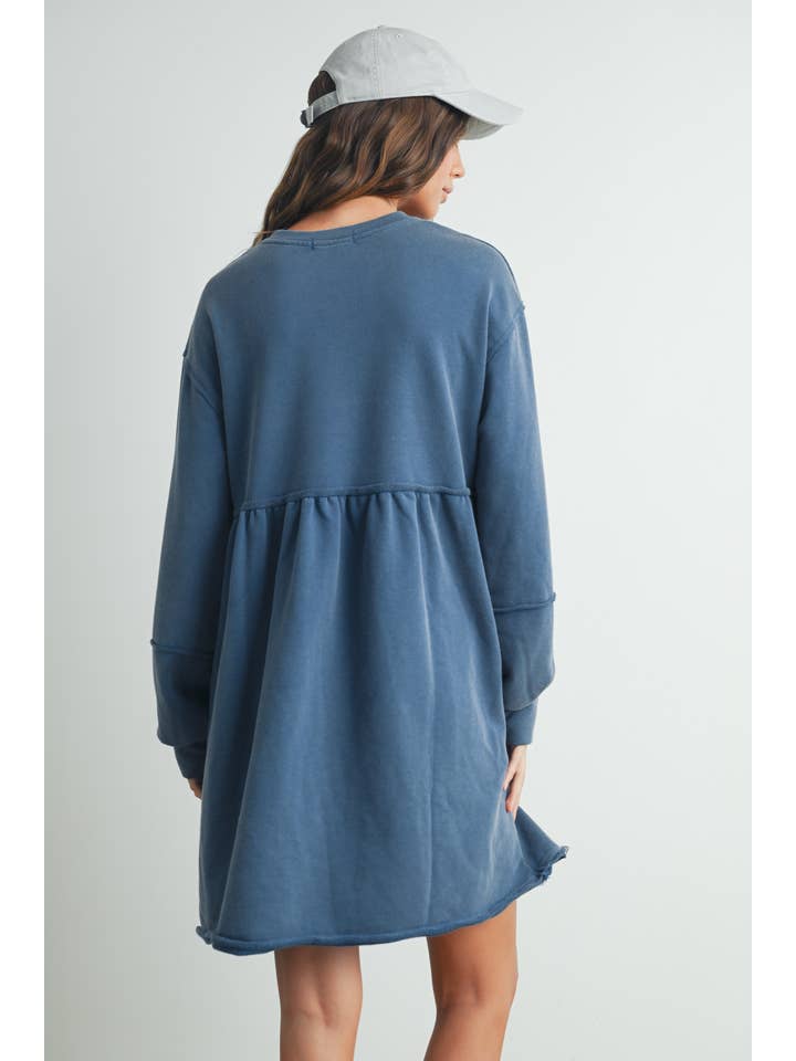 BUTTERMELON – wholesale Dress – Women's – Fall Full Sleeve Winter Mini Dress - BMD750717