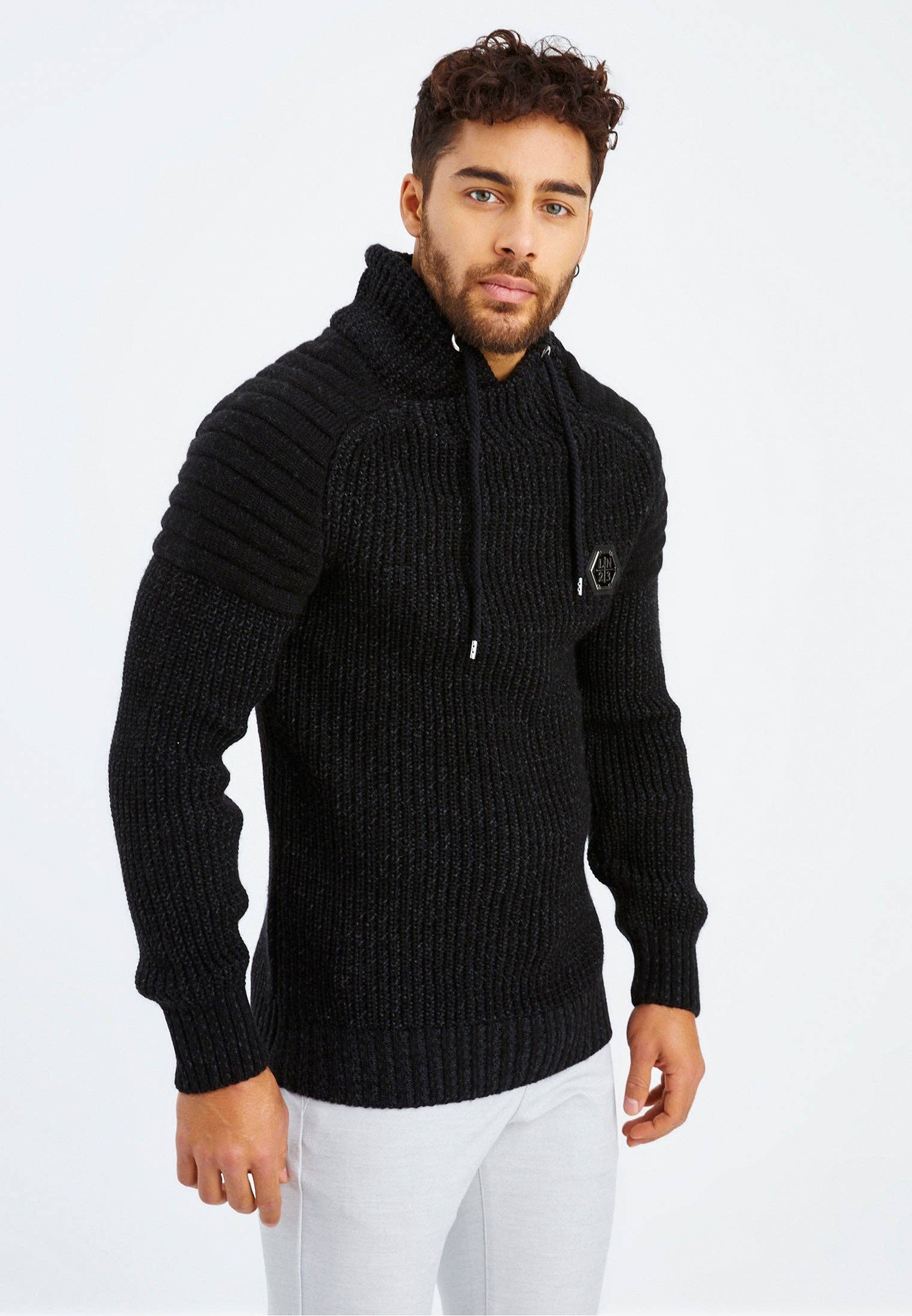 Leif Nelson GmbH - Wholesale Knit Sweater - Men's - Men's Knit Sweater Chunky Knit Shawl Collar LN-523510