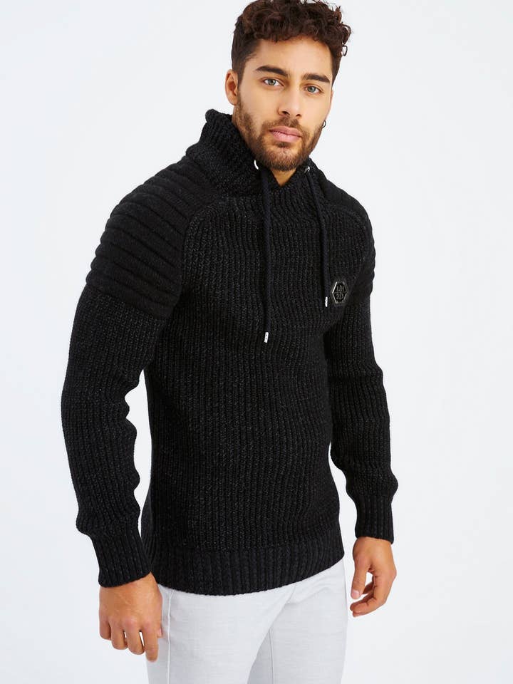 Leif Nelson GmbH - Wholesale Knit Sweater - Men's - Men's Knit Sweater Chunky Knit Shawl Collar LN-523510