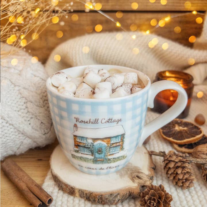 CAROFROMWOODLAND - Wholesale Coffee Mug - Winter Cottage Mug1