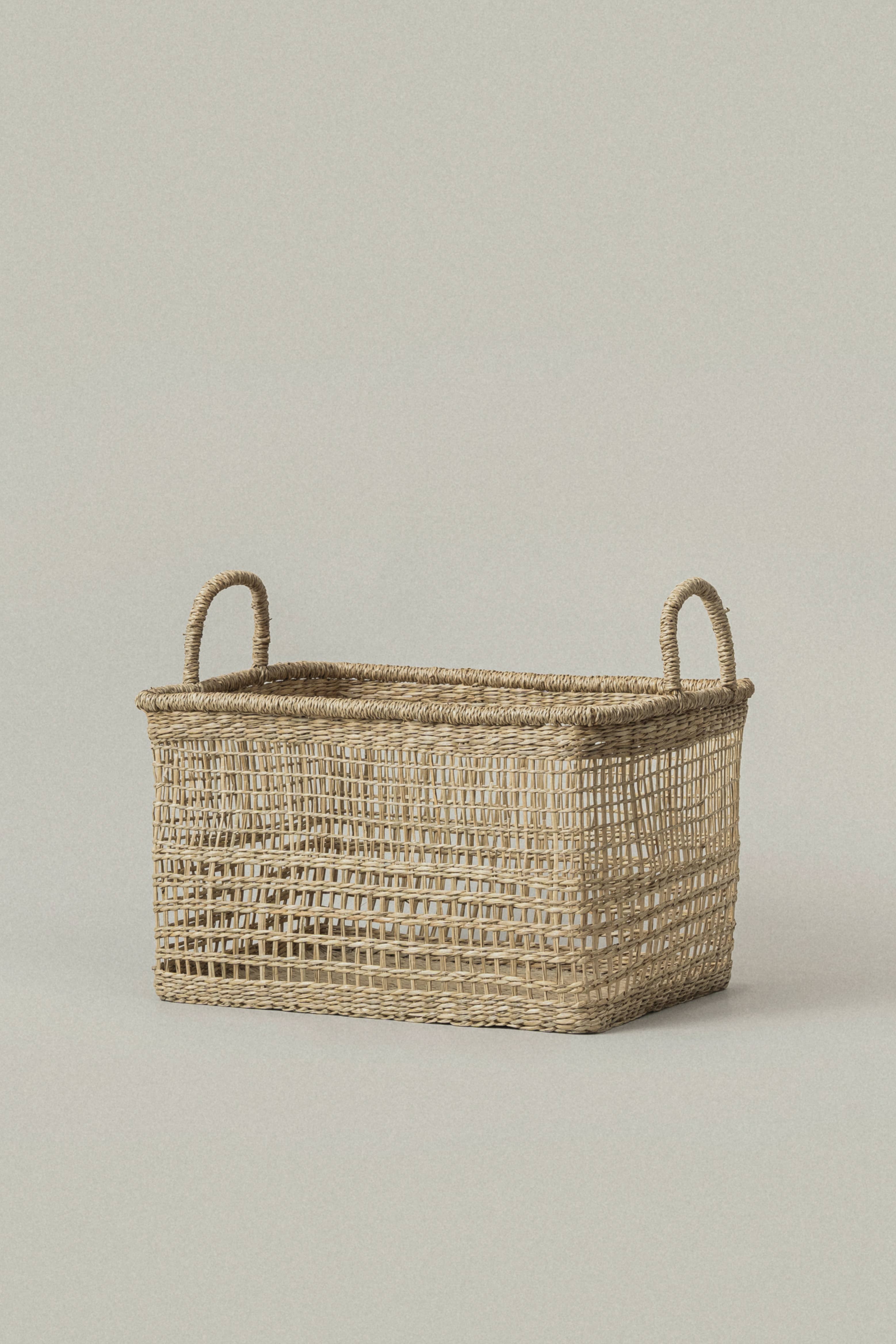 SUNNY HOME - Wholesale Basket - Seagrass Storage Basket with Handles – Salema Rectangular L0