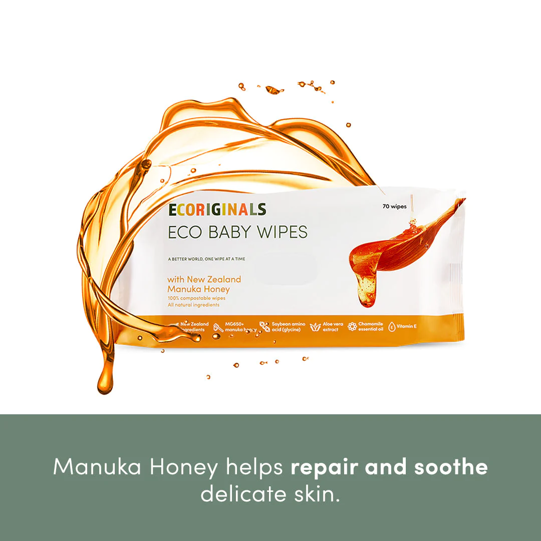 Ecoriginals - Wholesale Face & body wipes – Baby - 12 Packs Ecoriginals Biodegradable Bamboo Eco Luxury Wipes3