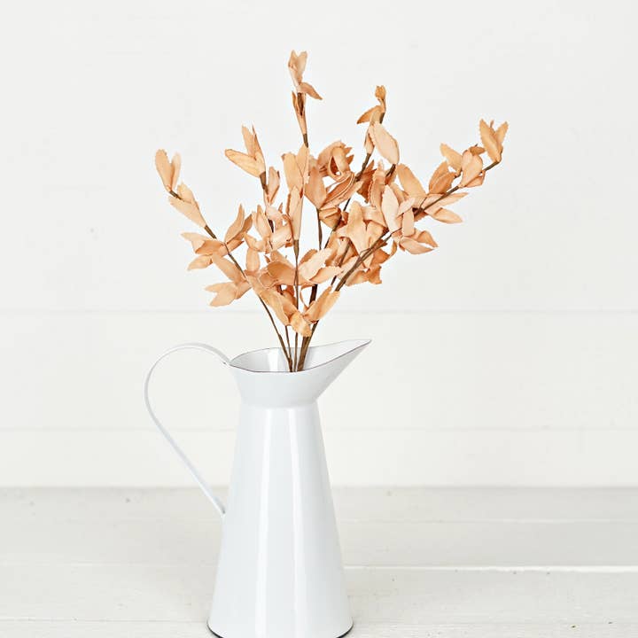 Holiday Depot Inc. - Wholesale Artificial Flowers - 30615- 22in Spray-PE Herb Leaves-Teastain-