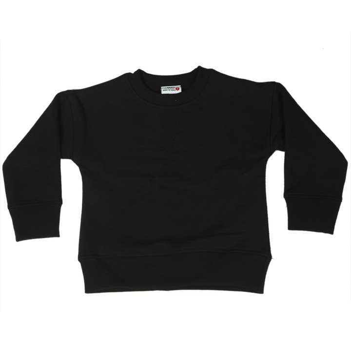 E26342-BLACK Crew Neck Sweatshirt for wholesale by 🤍Baby Steps and Mish Kids