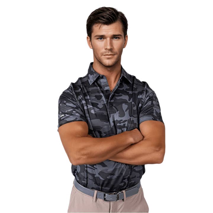2Putt - Wholesale Polo - Men's - Black Camo Men's Polo1