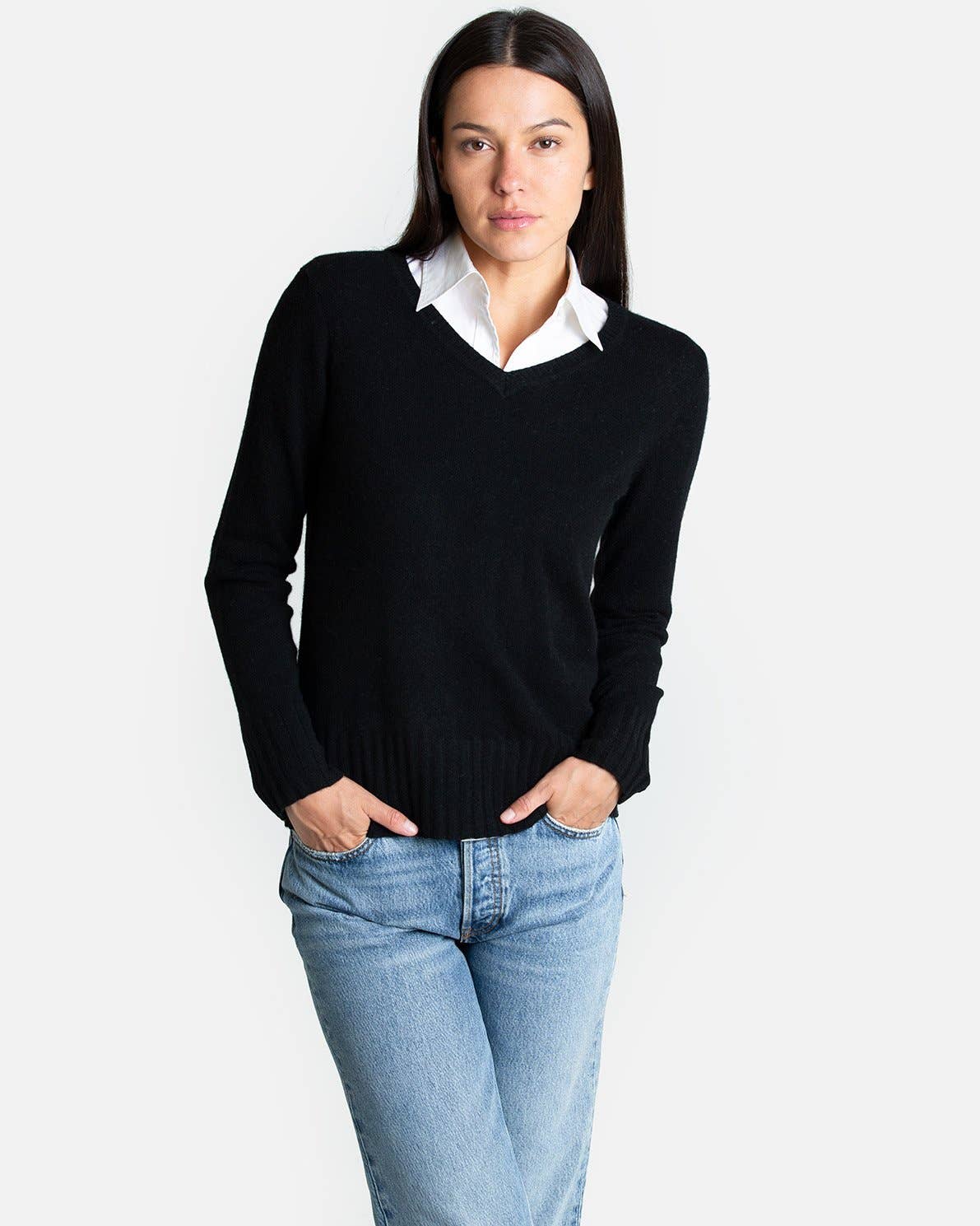 QUINN – Engroshandel Pullover - Dame – KIM CASHMERE V HALS8