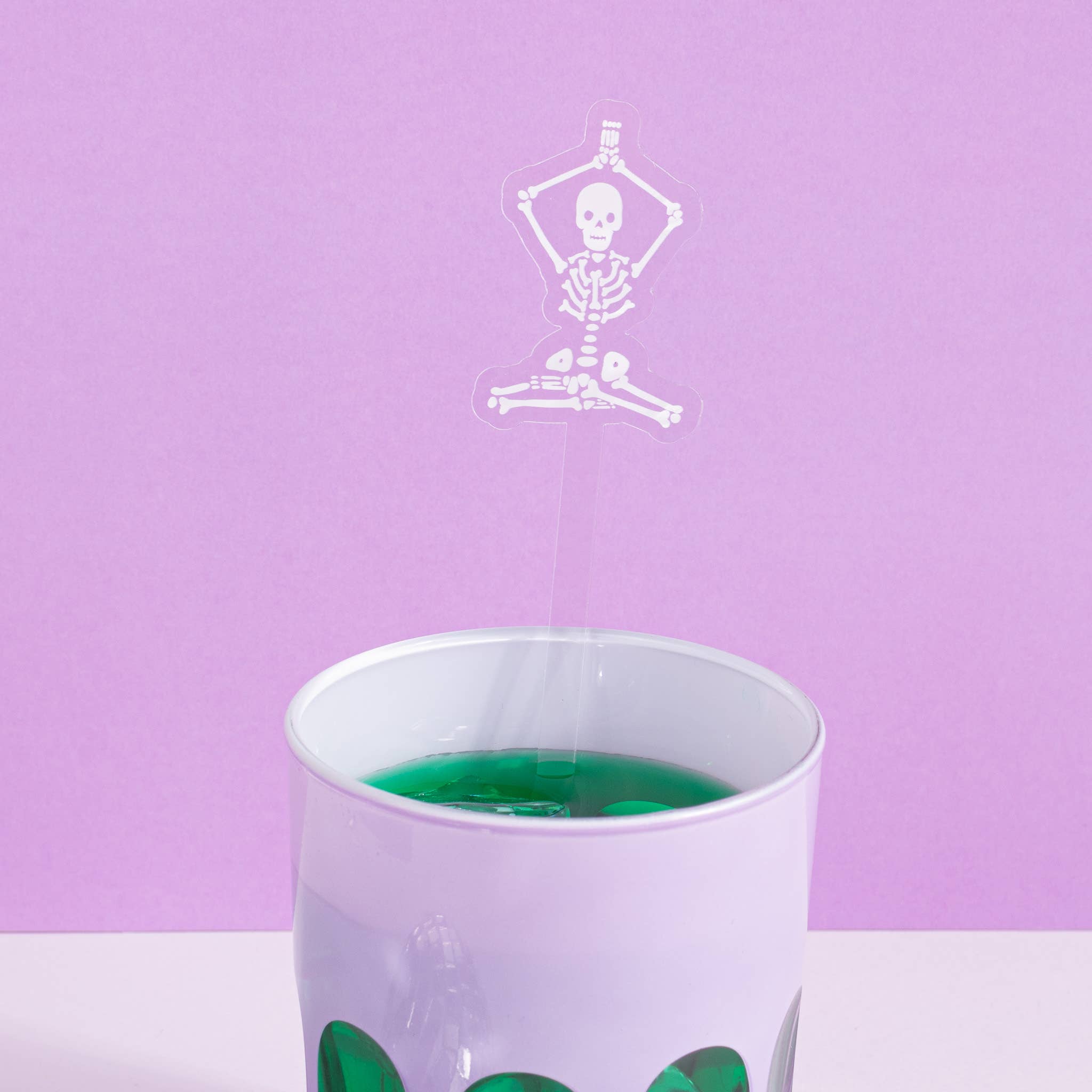 Swag - Wholesale Drink Stirrer - Yoga Skeleton Acrylic Stir Stick
