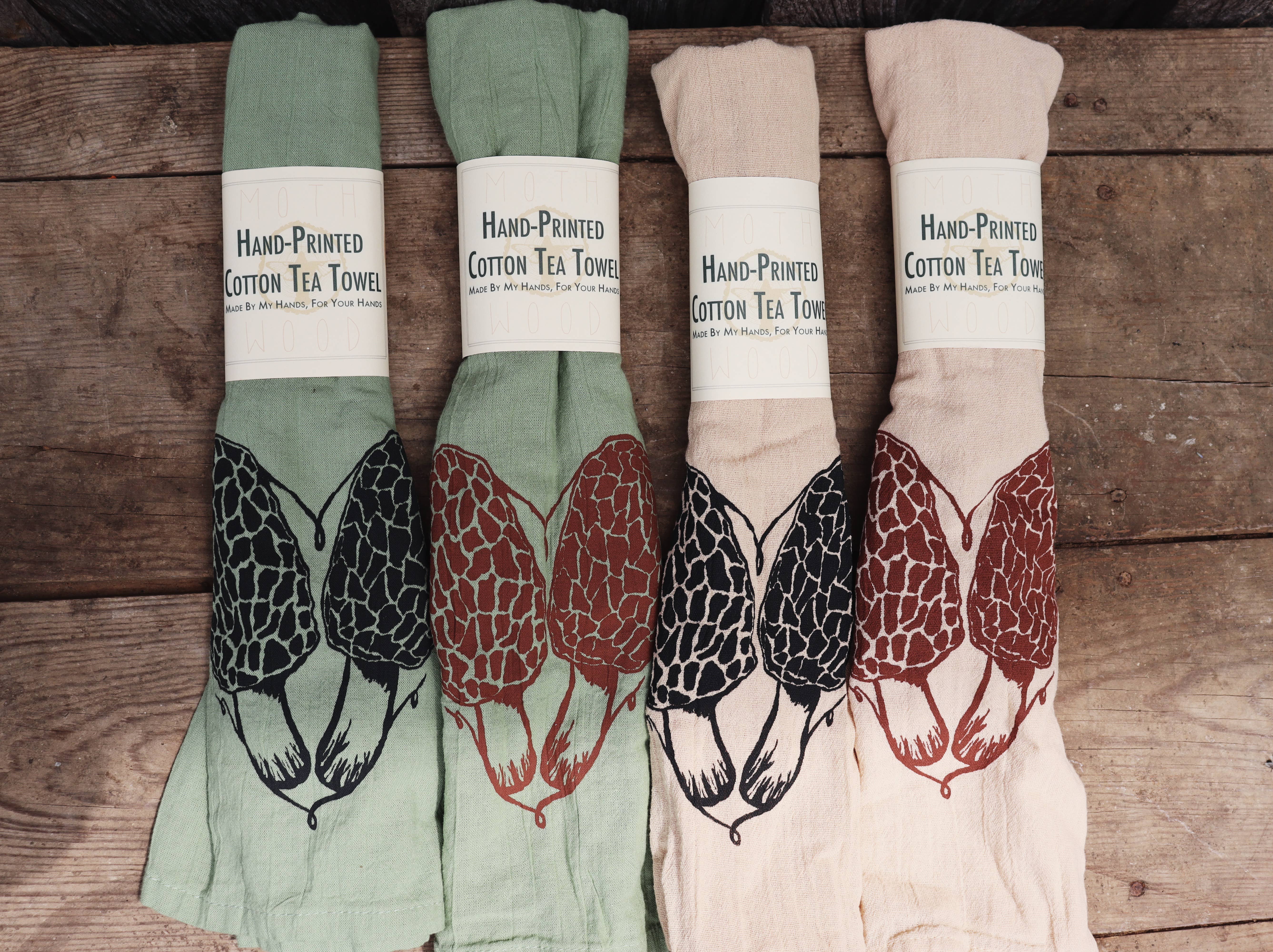 MOTH WOOD - Wholesale Tea Towel - Hand Screen Printed Cotton Tea Towels17