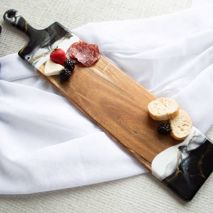 Lynn & Liana Designs - Wholesale Decorative Tray - Resin Cheese board / Charcuterie Board - Baguette 5"x24"