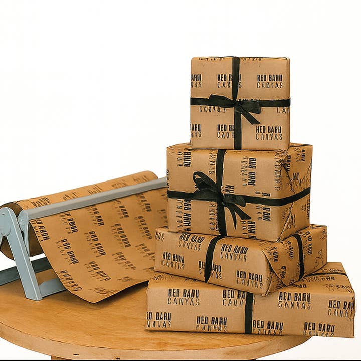 Custom Printed Wrapping Paper Rolls – Kraft & White Paper for wholesale by Red Barn Canvas