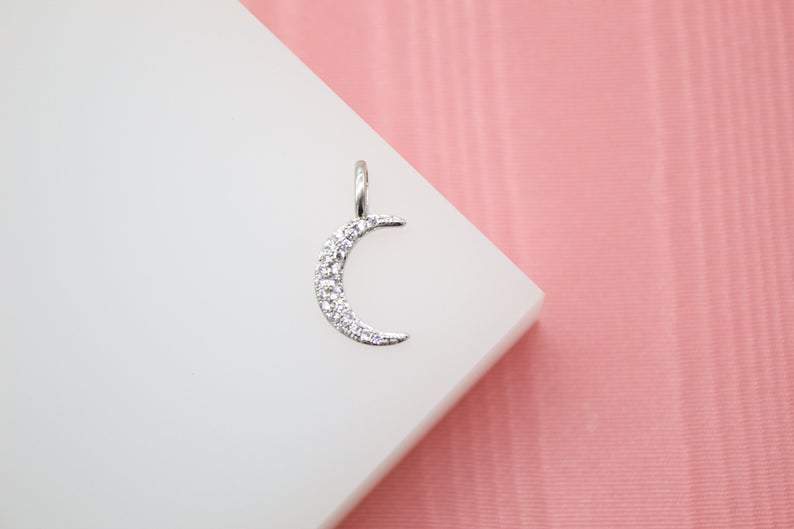 MIA Jewelry - Wholesale Individuele bedel/hanger - Kleine maanhanger 18K goud gevuld (A83)1