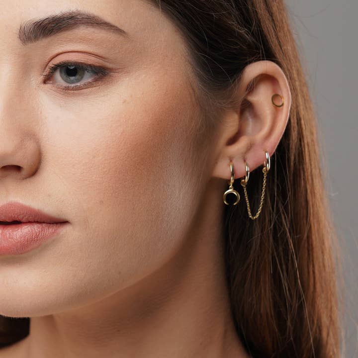 Diat - Wholesale Dangle Earrings - Double Chain Earrings3