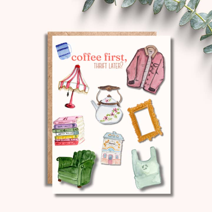 Thrifting Card for wholesale by Amy Rae Maker