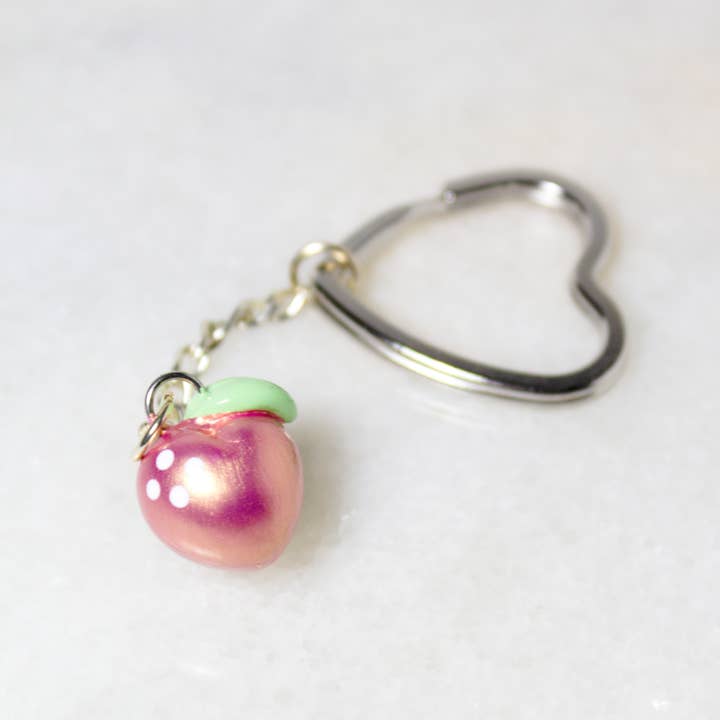 Pink Gold Peach Keychain for wholesale by Mariposa Miniatures