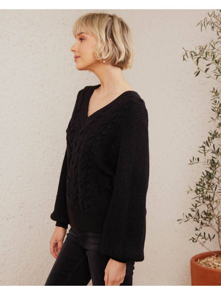 Twosisters The Label - Wholesale Knit Sweater - Women's - Hailey Knit - Black3
