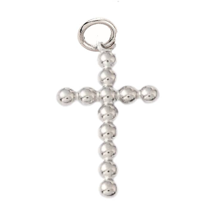 * Sølvkuglekors Charm for engroshandel hos The Charm Bar Company