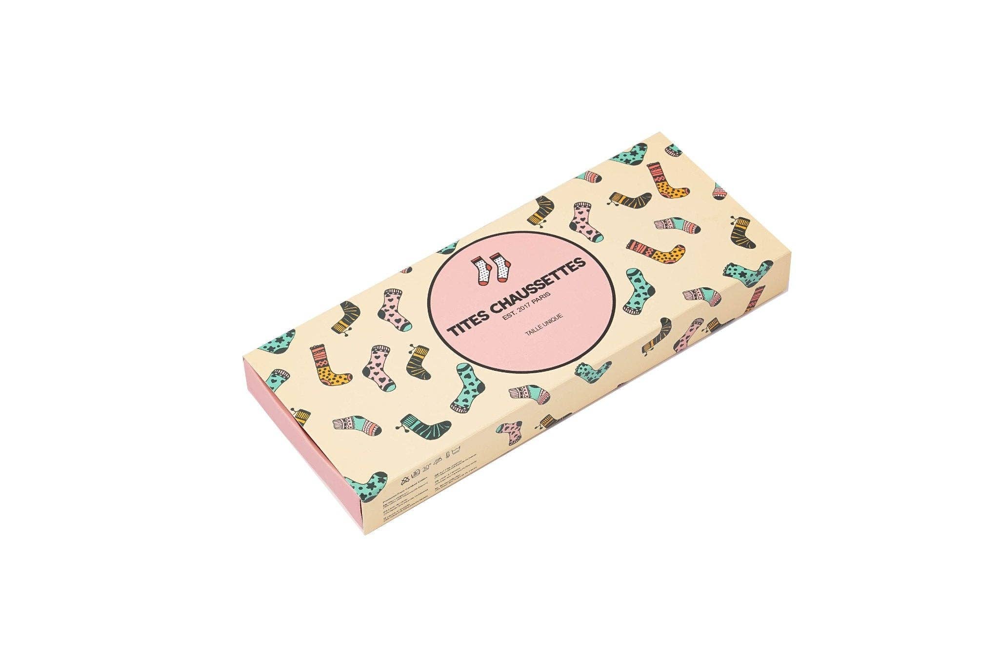 multicoloured Long Format Gift Box Socks Large Model for wholesale on Faire0