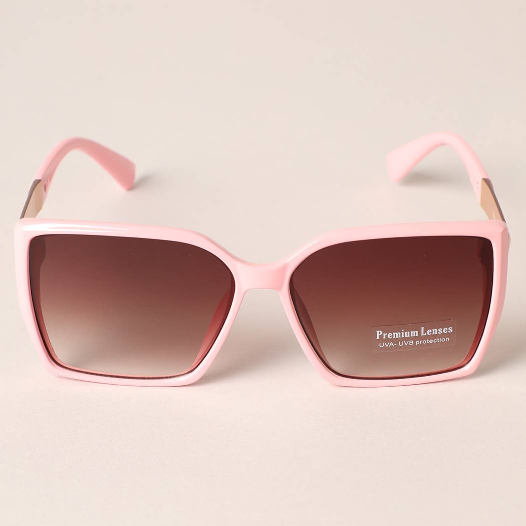  ASSORTED COLOR Square Shape Two-Toned Thin Frame Sunglasses for wholesale on Faire3