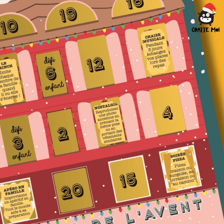 GRATTE MOI papeterie – Calendário do advento por atacado – Calendário do Advento em família - Espere pelo Natal6