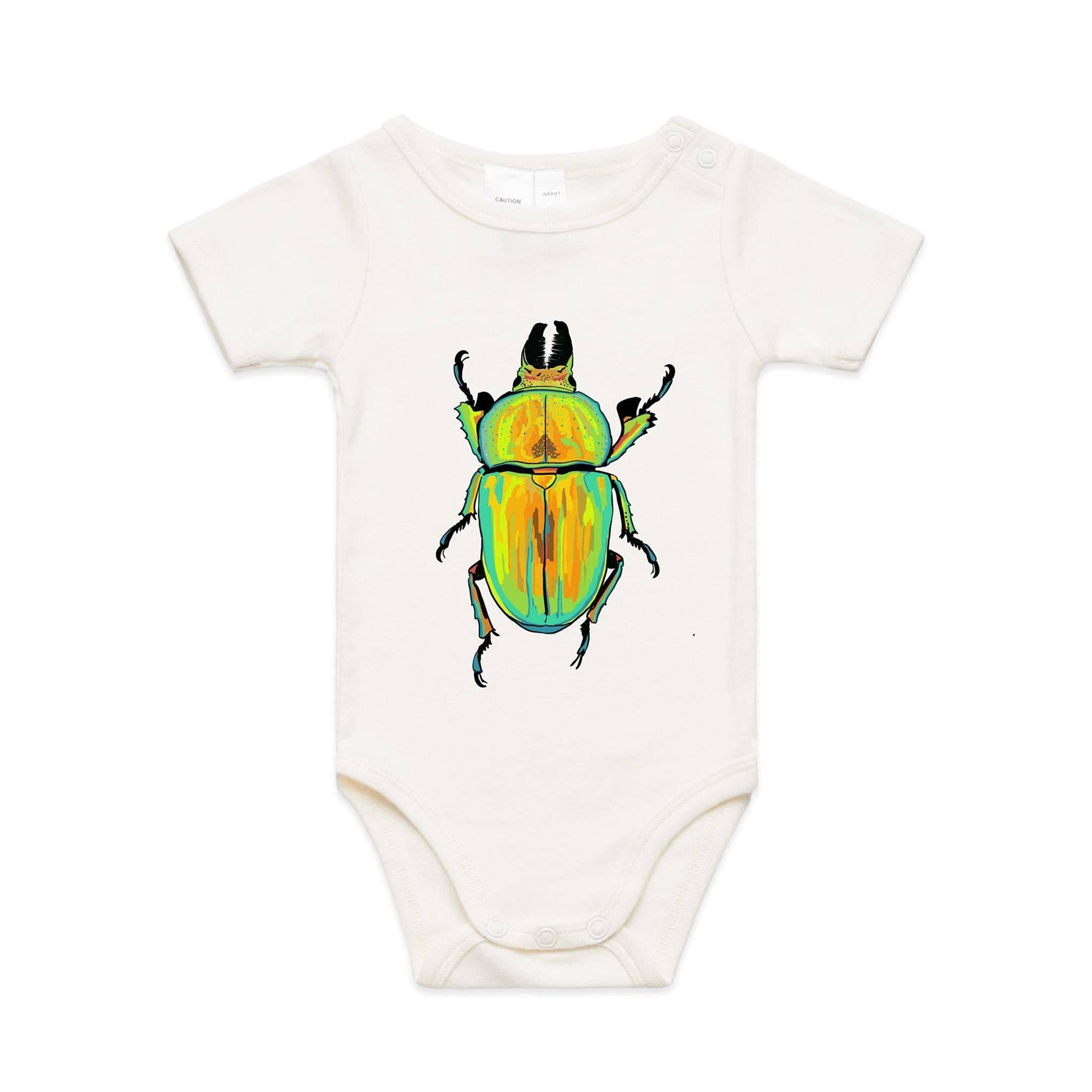 High Tees - Wholesale Bodysuit (Non-Footed) - Baby - Golden Stag Beetle All in One Romper4