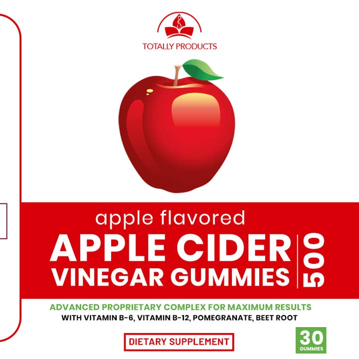 Totally Products - Venta al por mayor Suplementos/vitaminas para beber - Gomitas de vinagre de sidra de manzana con granada, raíz de remolacha y vitamina B6