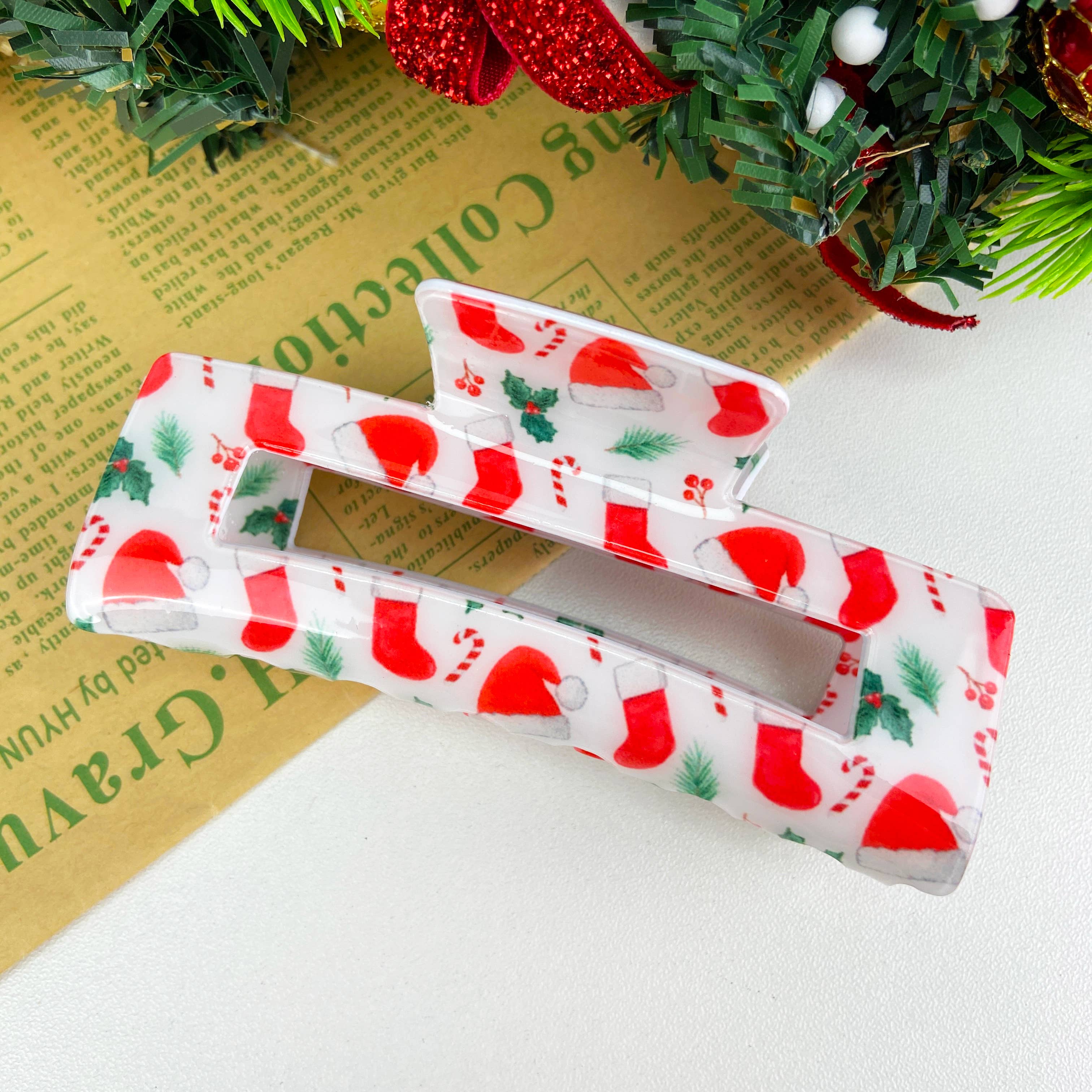 TheDivaSoap - Wholesale Hair Clip - Women's - Funny Christmas Hair Clip Snowflake Bells7