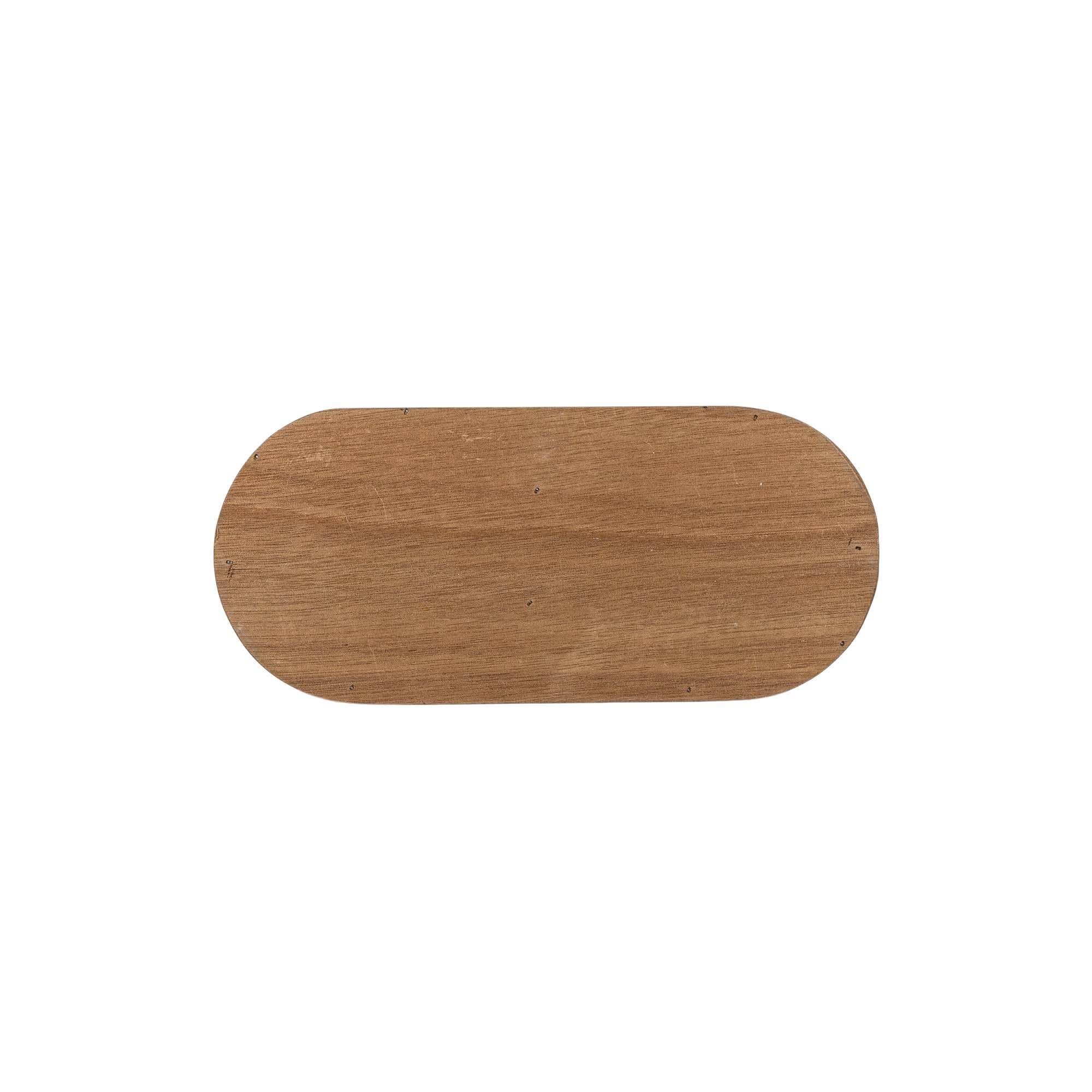 Foreside Home & Garden - Wholesale Bath Caddy - Yuma Slotted Oval Caddy Natural Wood2