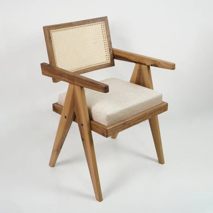 Silla de madera de nogal Pierre Jeanneret para oficina y comedor para venta al por mayor de Ultimate Premium Products