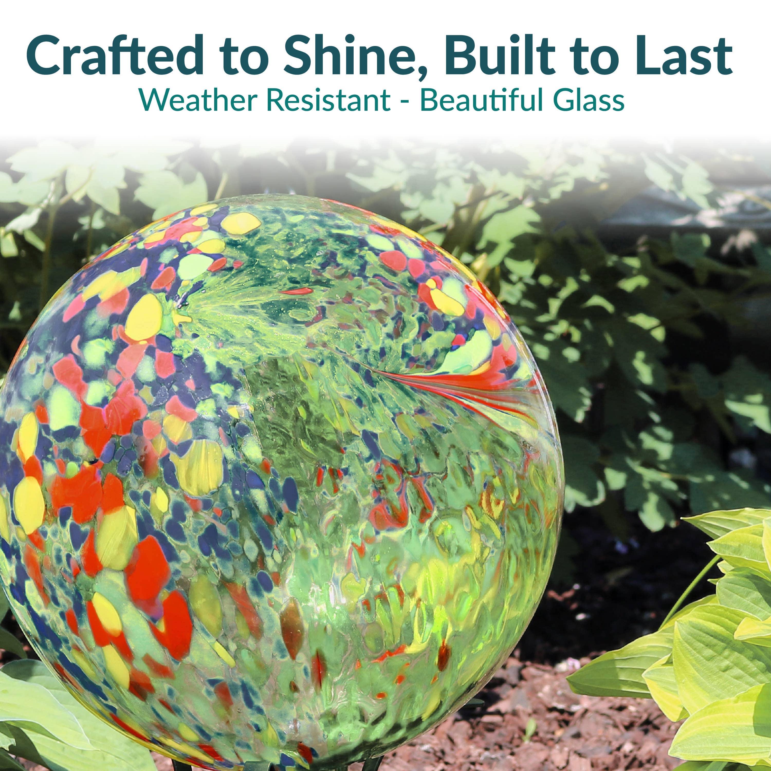 Sunnydaze Decor - Wholesale Outdoor Ornament/Decor - Green Artistic Glass Gazing Globe - 10 in2