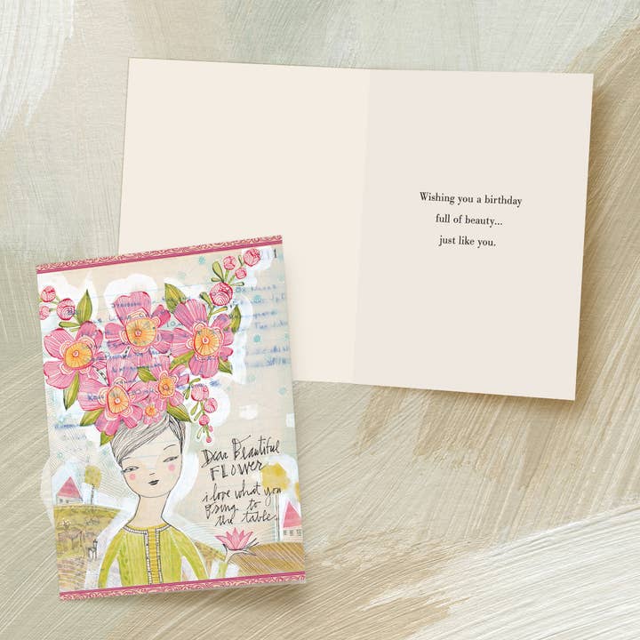 Madison Park Greetings - Wholesale Birthday Card - Dear Beautiful Flower Happy Birthday Greeting Card 1